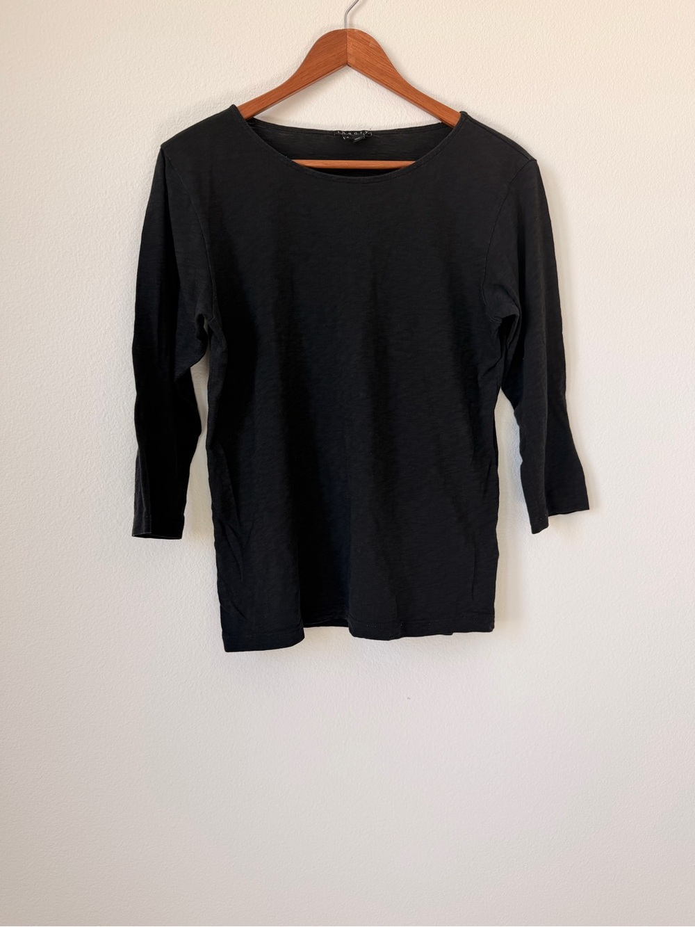 Theory Black 3/4 Sleeve Top